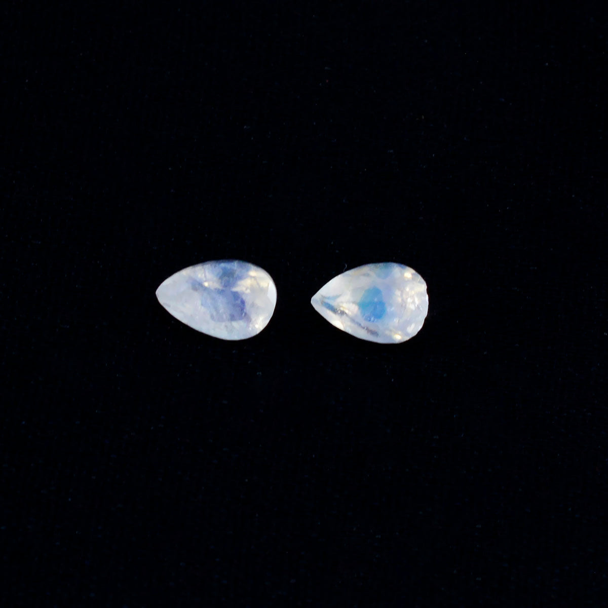 Rainbow Moonstone 1PC Medium 7x10 MM Pear Faceted White Brilliant Semi Precious Loose Gems