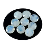 Rainbow Moonstone 1PC Chunky 13x13 MM Round Faceted White Natural Semi Precious Gems