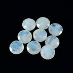 Rainbow Moonstone 1PC Chunky 13x13 MM Round Faceted White Natural Semi Precious Gems