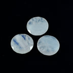 Rainbow Moonstone 1PC Chunky 15x15 MM Round Faceted White Superior Semi Precious Loose Gemstone