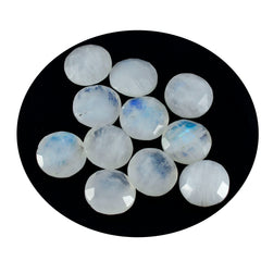 Rainbow Moonstone 1PC Small 8x8 MM Round Faceted White Luster Semi Precious Loose Gemstones