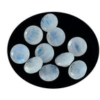 Rainbow Moonstone 1PC Medium 9x9 MM Round Faceted White Lustrous Semi Precious Gems