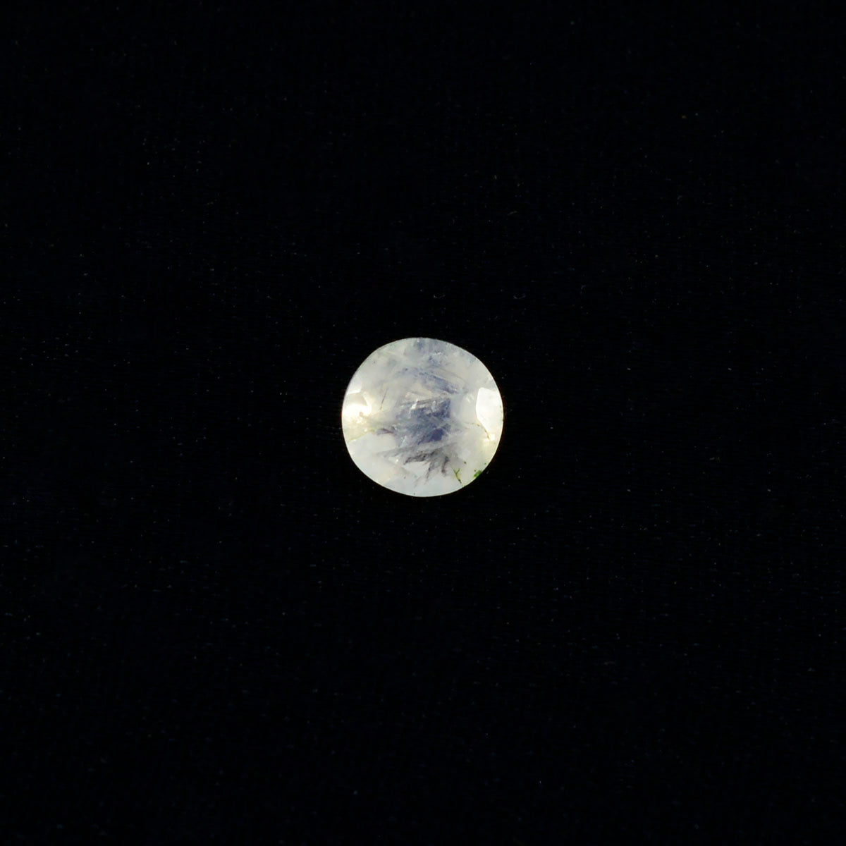 Rainbow Moonstone 1PC Large 11x11 MM Round Faceted White Fine Semi Precious Loose Gemstone Main image