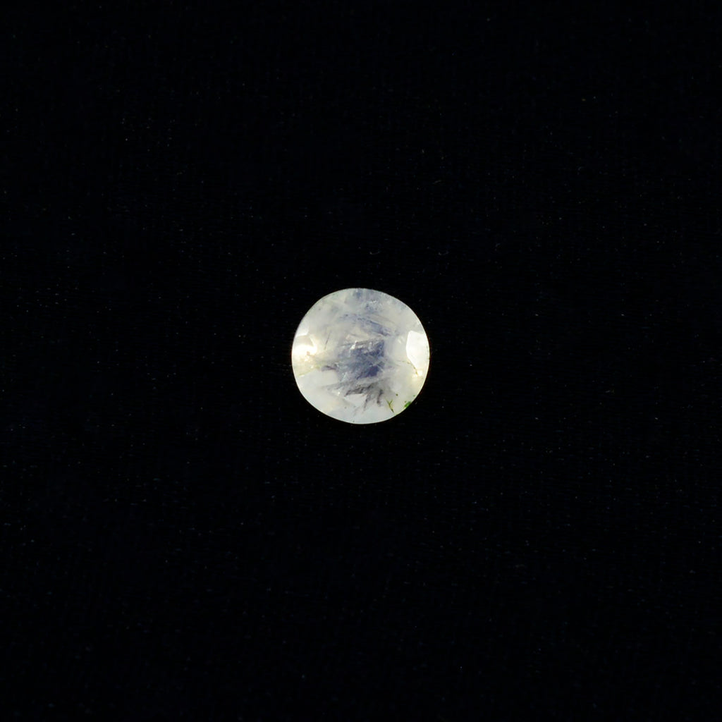 Rainbow Moonstone 1PC Large 11x11 MM Round Faceted White Fine Semi Precious Loose Gemstone