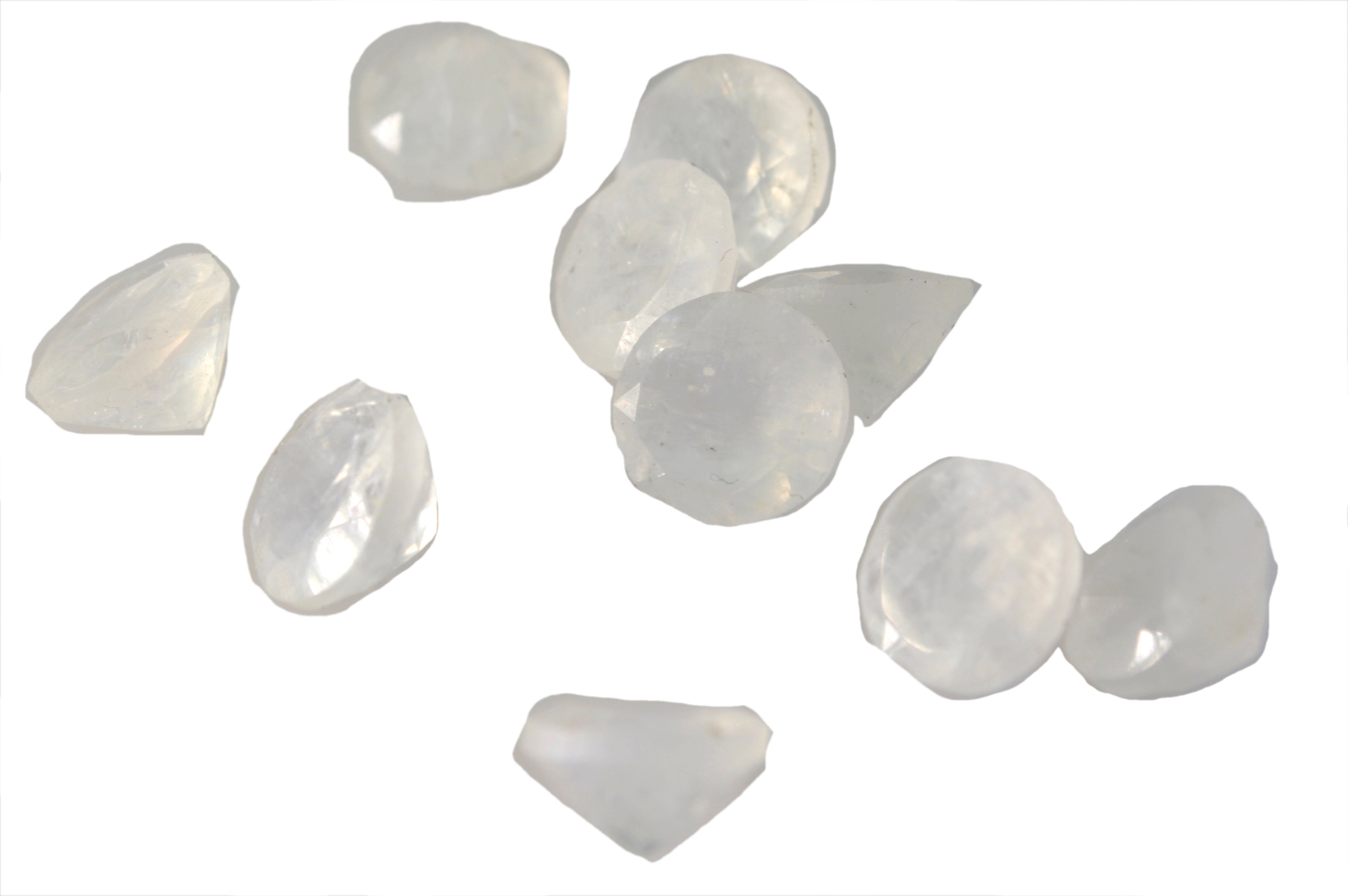 Rainbow Moonstone 1PC Large 12x12 MM Round Faceted White High Quality Semi Precious Loose Gemstones