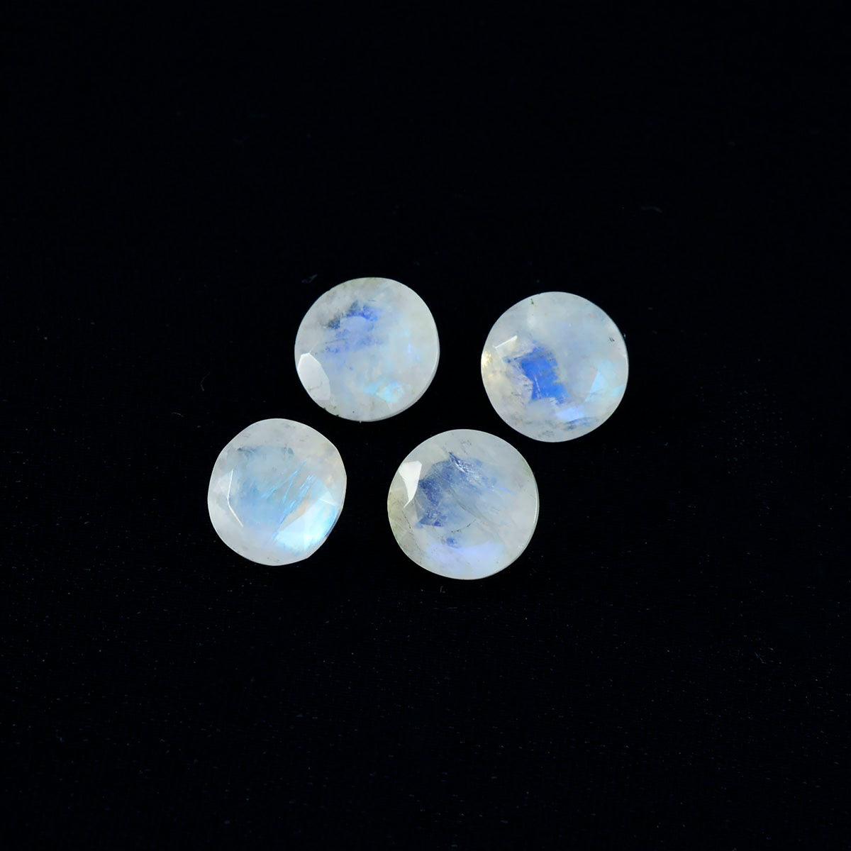 Rainbow Moonstone 1PC Chunky 15x15 MM Round Faceted White Superior Semi Precious Loose Gemstone