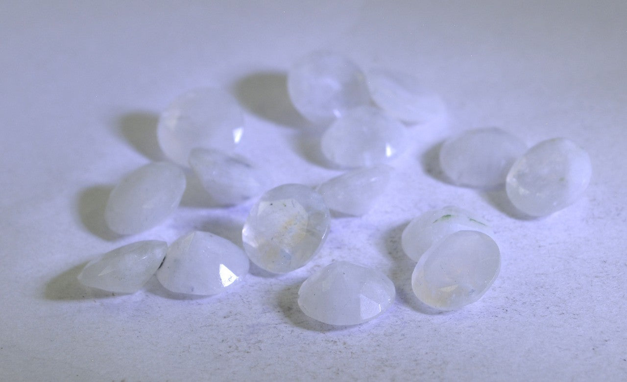Rainbow Moonstone 1PC Chunky 16x16 MM Round Faceted White Pure Semi Precious Loose Gemstones