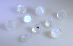 Rainbow Moonstone 10PC Tiny 3x3 MM Round Faceted White Fiery Semi Precious Loose Gemstone