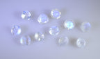 Rainbow Moonstone 10PC Tiny 4x4 MM Round Faceted White Brilliant Semi Precious Loose Gemstones
