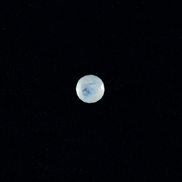 Rainbow Moonstone 1PC Tiny 6x6 MM Round Faceted White Polished Semi Precious Loose Gems