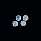 Rainbow Moonstone 1PC Small 7x7 MM Round Faceted White Splendid Semi Precious Loose Gemstone