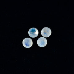 Rainbow Moonstone 1PC Small 7x7 MM Round Faceted White Splendid Semi Precious Loose Gemstone