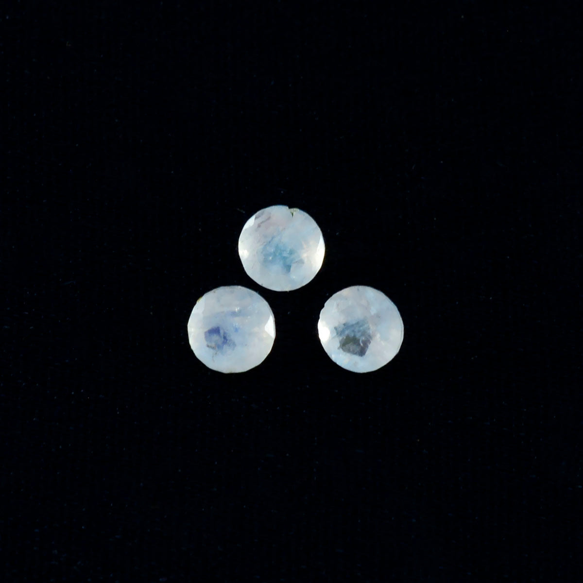 Rainbow Moonstone 1PC Medium 9x9 MM Round Faceted White Lustrous Semi Precious Gems