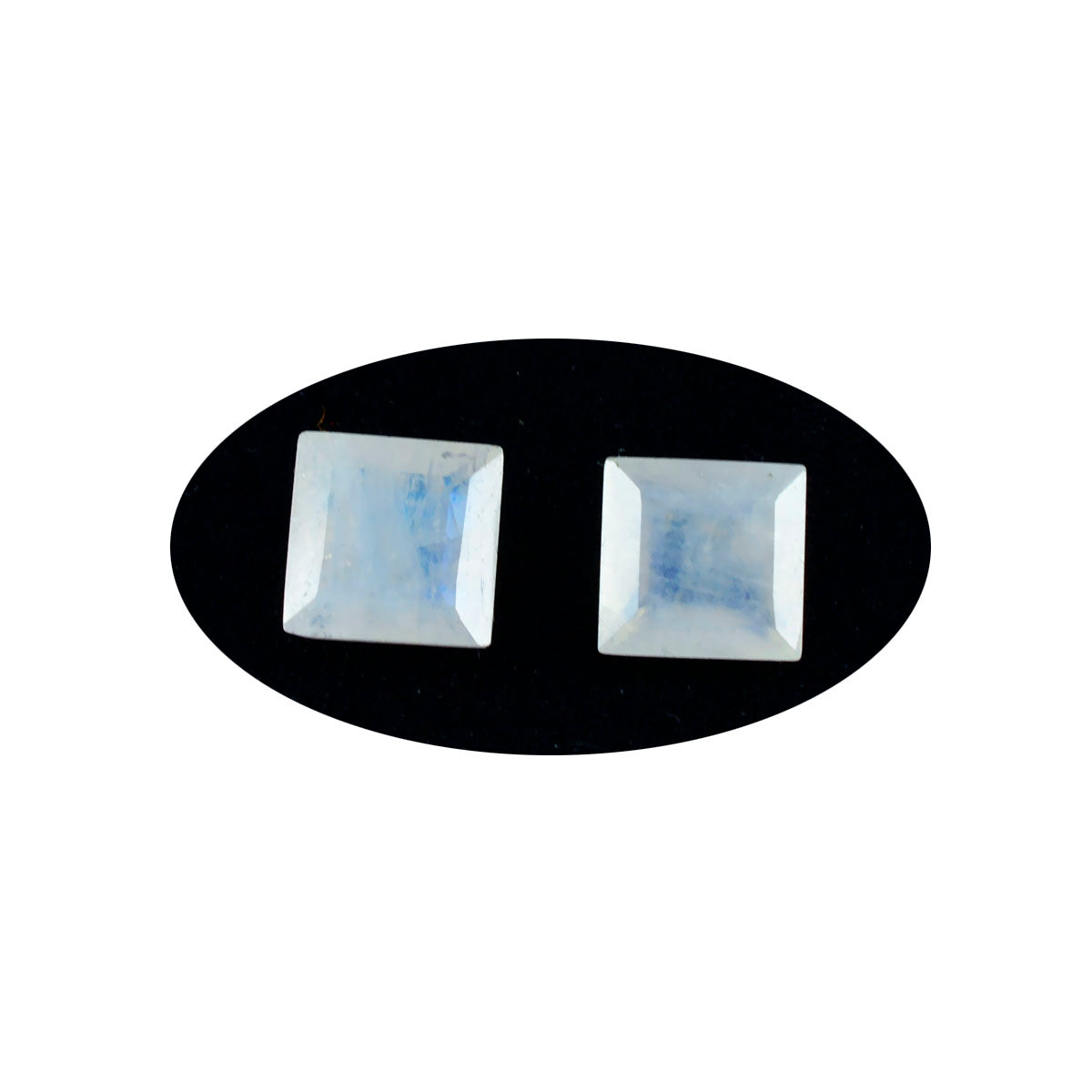 Rainbow Moonstone 1PC Large 12x12 MM Square Faceted White High Quality Semi Precious Loose Gemstones