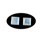 Rainbow Moonstone 1PC Large 12x12 MM Square Faceted White High Quality Semi Precious Loose Gemstones