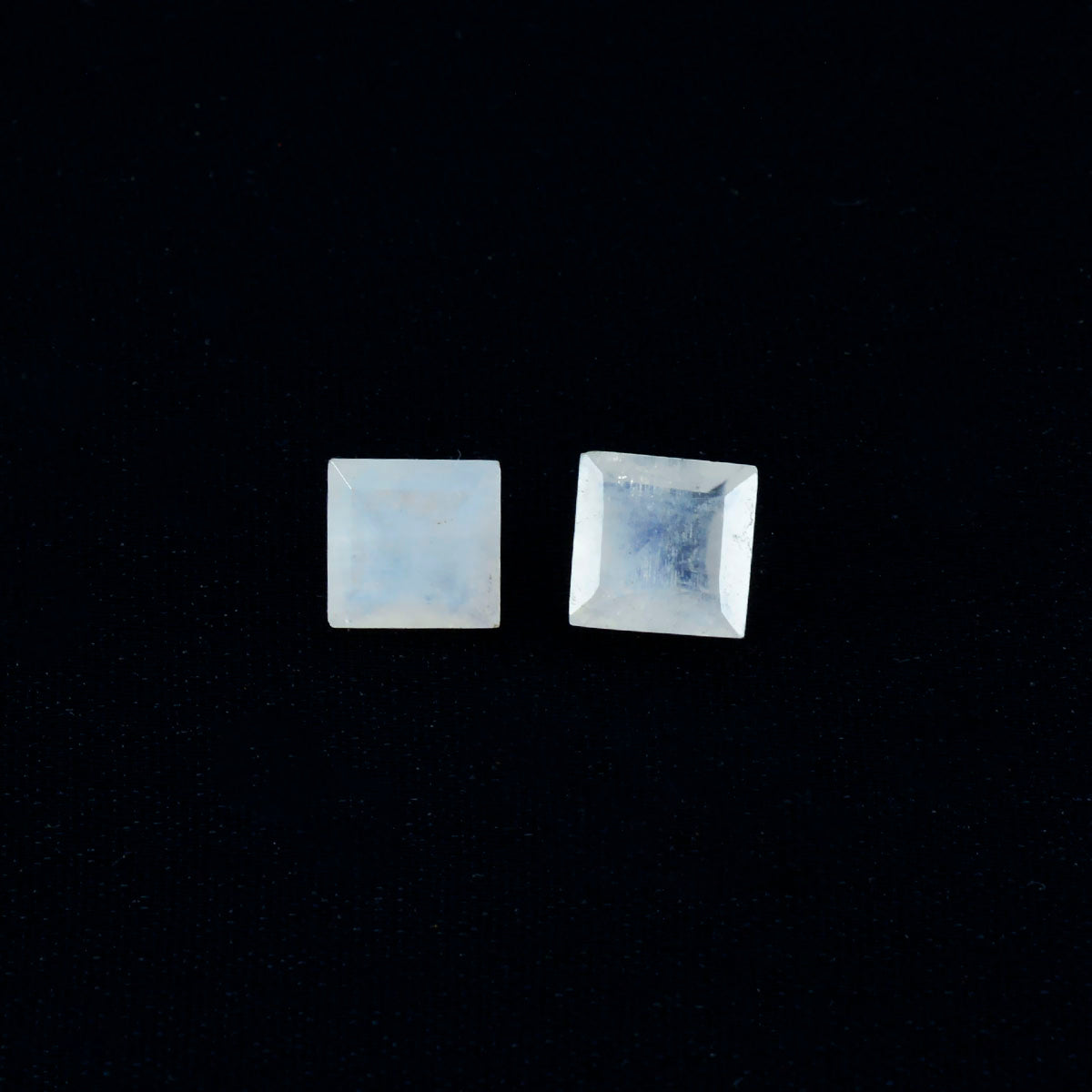 Rainbow Moonstone 1PC Large 11x11 MM Square Faceted White Fine Semi Precious Loose Gemstone Main image
