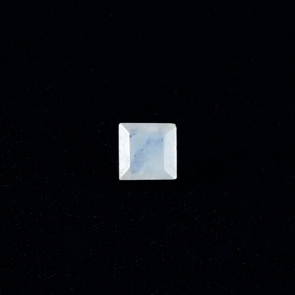 Rainbow Moonstone 1PC Chunky 15x15 MM Square Faceted White Superior Semi Precious Loose Gemstone