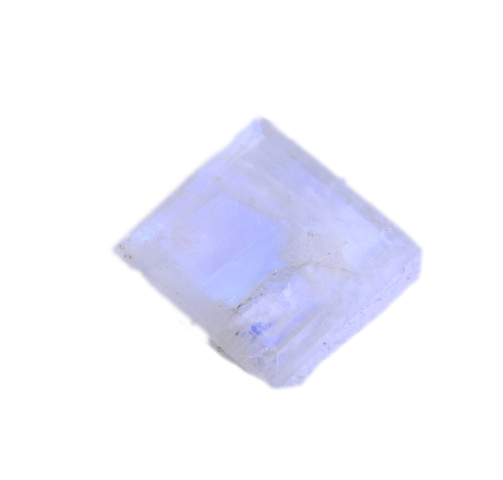 Rainbow Moonstone 1PC Chunky 16x16 MM Square Faceted White Pure Semi Precious Loose Gemstones