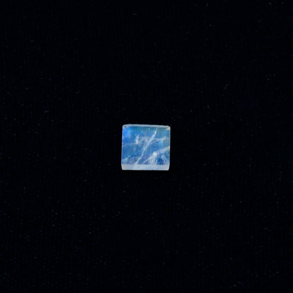 Rainbow Moonstone 1PC Tiny 5x5 MM Square Faceted White Sparkling Semi Precious Gems