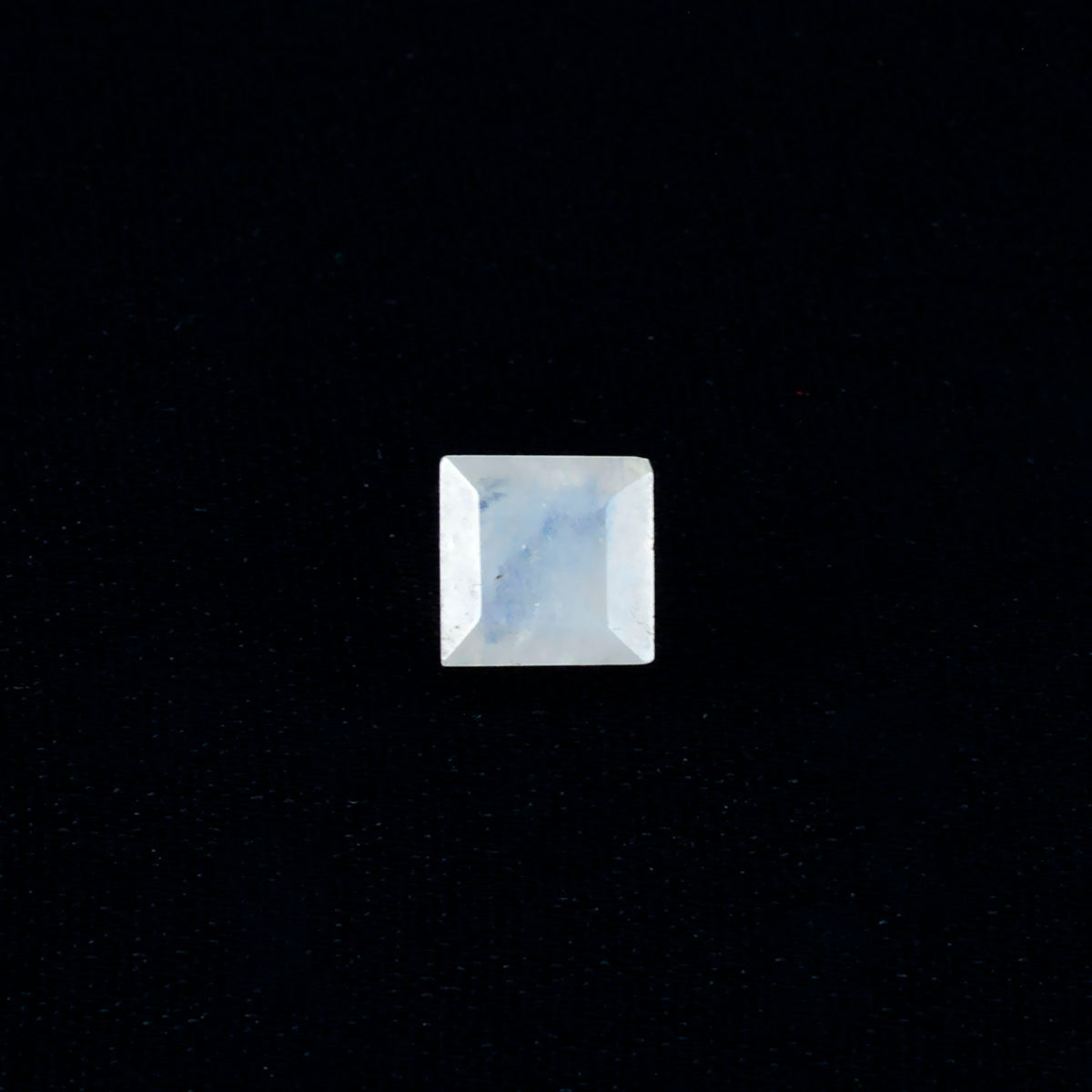 Rainbow Moonstone 1PC Tiny 6x6 MM Square Faceted White Polished Semi Precious Loose Gems