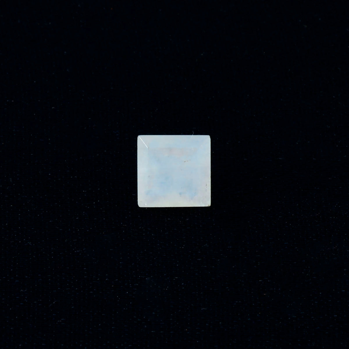 Rainbow Moonstone 1PC Small 7x7 MM Square Faceted White Splendid Semi Precious Loose Gemstone