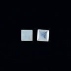 Rainbow Moonstone 1PC Small 7x7 MM Square Faceted White Splendid Semi Precious Loose Gemstone