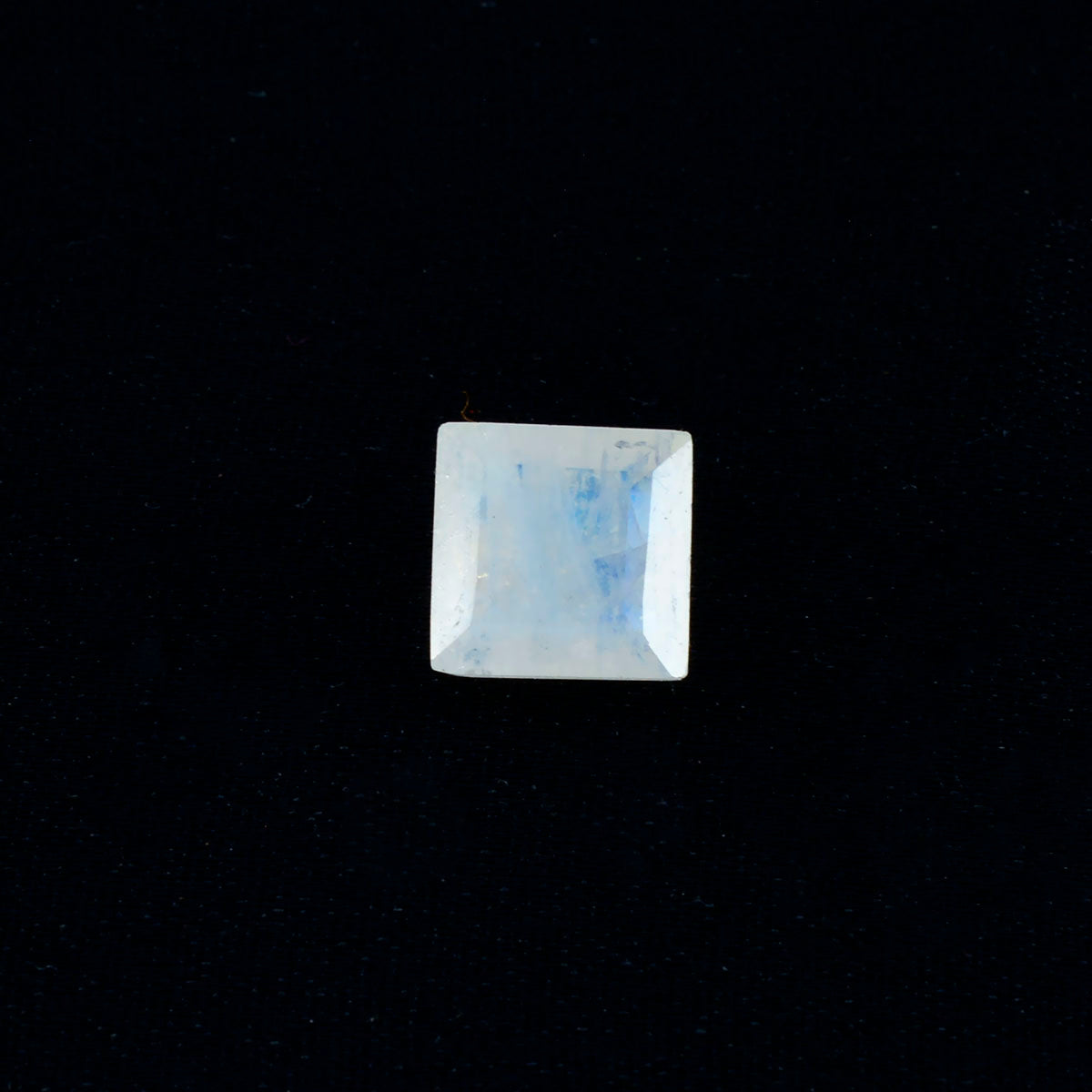 Rainbow Moonstone 1PC Small 8x8 MM Square Faceted White Luster Semi Precious Loose Gemstones
