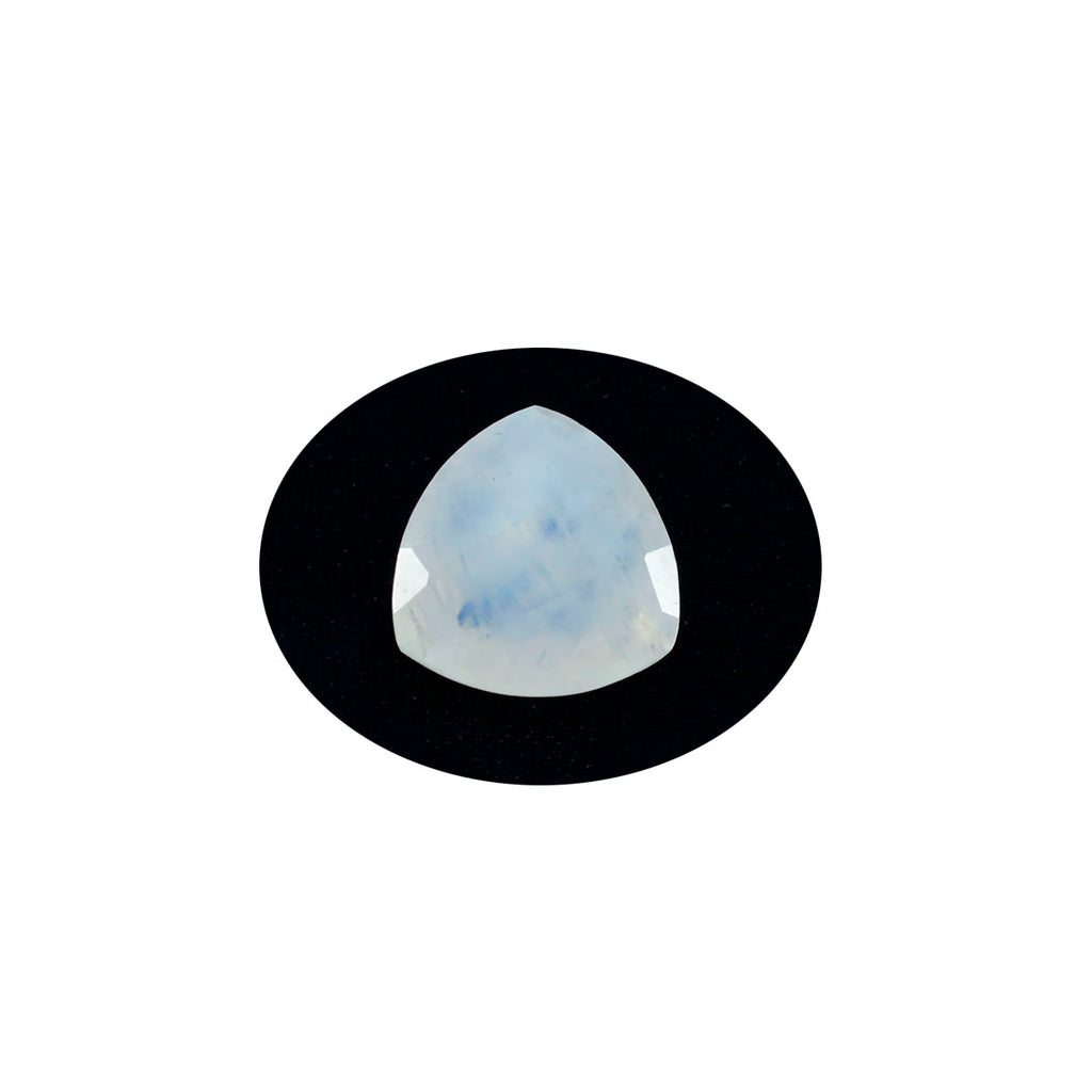 Rainbow Moonstone 1PC Tiny 6x6 MM Triangle Faceted White Polished Semi Precious Loose Gems