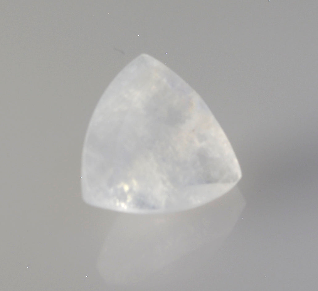 Rainbow Moonstone 1PC Large 11x11 MM Triangle Faceted White Fine Semi Precious Loose Gemstone