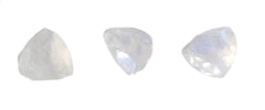 Rainbow Moonstone 1PC Large 11x11 MM Triangle Faceted White Fine Semi Precious Loose Gemstone