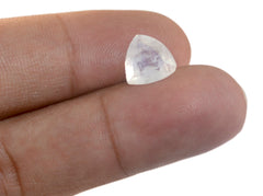 Rainbow Moonstone 1PC Large 12x12 MM Triangle Faceted White High Quality Semi Precious Loose Gemstones
