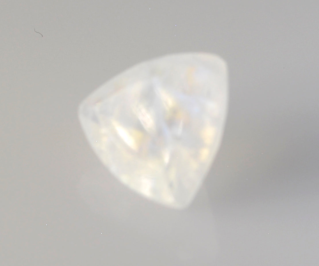 Rainbow Moonstone 1PC Large 12x12 MM Triangle Faceted White High Quality Semi Precious Loose Gemstones