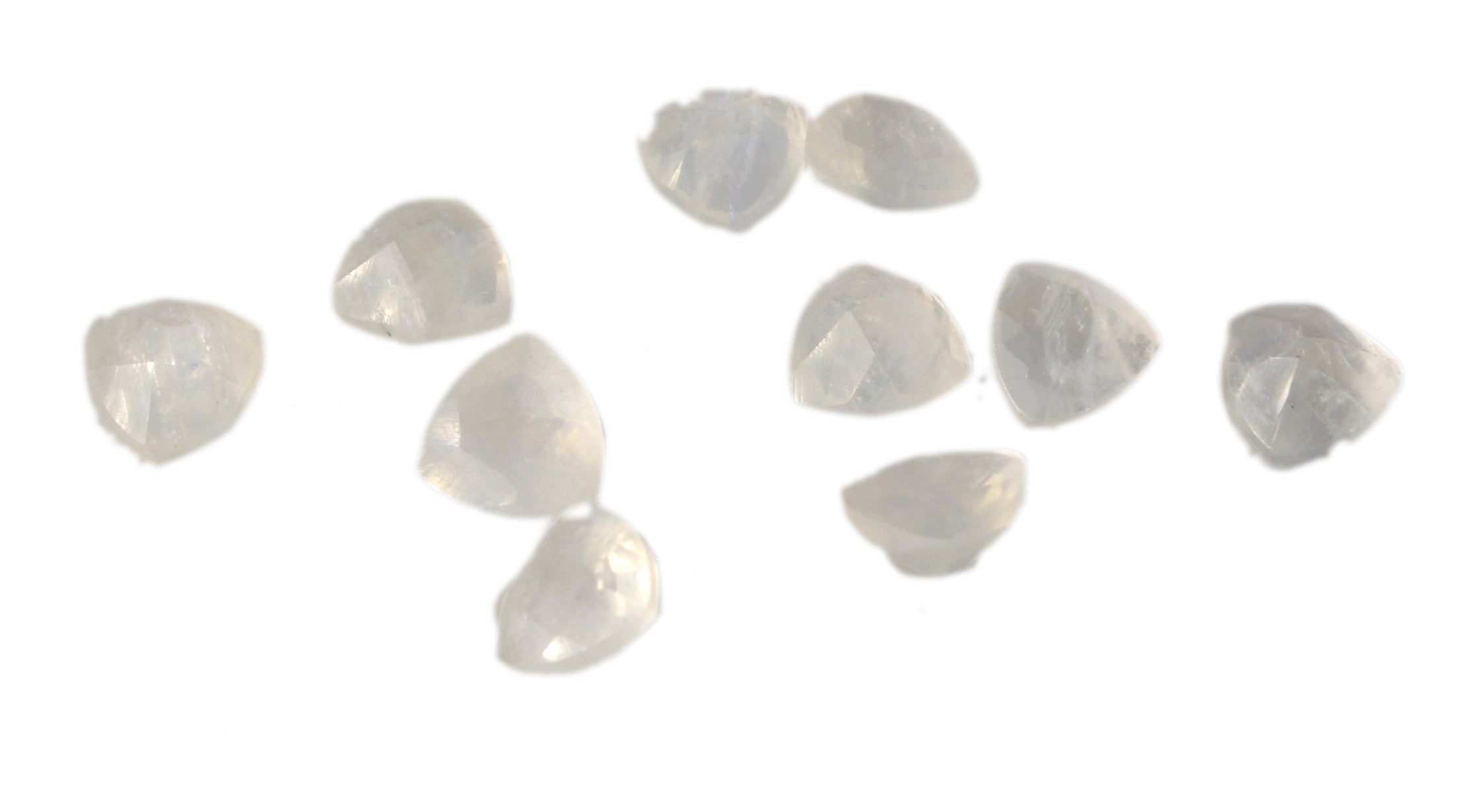 Rainbow Moonstone 1PC Chunky 16x16 MM Triangle Faceted White Pure Semi Precious Loose Gemstones