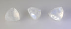 Rainbow Moonstone 10PC Tiny 5x5 MM Triangle Faceted White Sparkling Semi Precious Gems