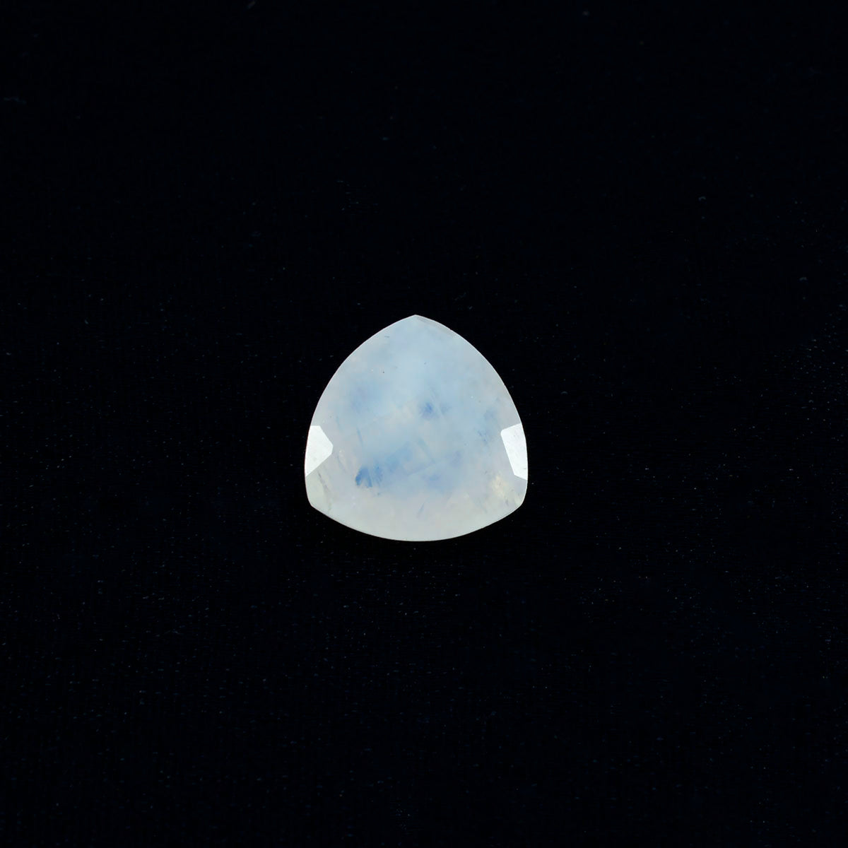 Rainbow Moonstone 1PC Tiny 6x6 MM Triangle Faceted White Polished Semi Precious Loose Gems