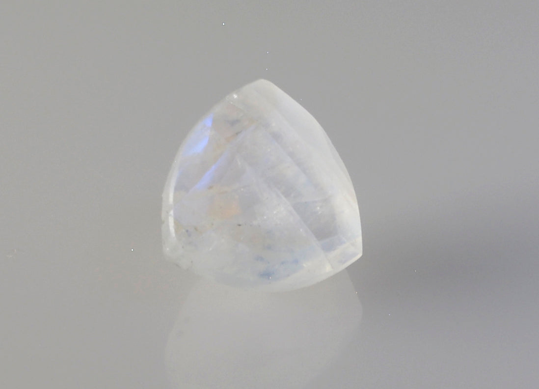 Rainbow Moonstone 1PC Small 7x7 MM Triangle Faceted White Splendid Semi Precious Loose Gemstone