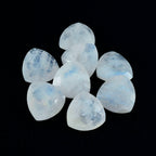 Rainbow Moonstone 1PC Small 8x8 MM Triangle Faceted White Luster Semi Precious Loose Gemstones