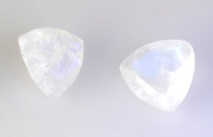 Rainbow Moonstone 1PC Small 8x8 MM Triangle Faceted White Luster Semi Precious Loose Gemstones