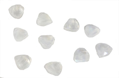 Rainbow Moonstone 1PC Medium 9x9 MM Triangle Faceted White Lustrous Semi Precious Gems
