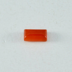 Red Onyx 10PC Tiny 4x8 MM Baguette Cabochon Red Fiery semi Precious Loose Gemstone