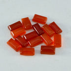 Red Onyx 10PC Tiny 4x8 MM Baguette Cabochon Red Fiery semi Precious Loose Gemstone
