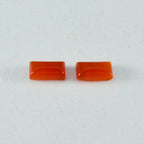 Red Onyx 1PC Small 5x10 MM Baguette Cabochon Red Brilliant semi Precious Loose Gemstones