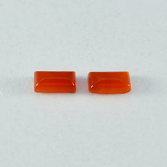Red Onyx 1PC Small 5x10 MM Baguette Cabochon Red Brilliant semi Precious Loose Gemstones