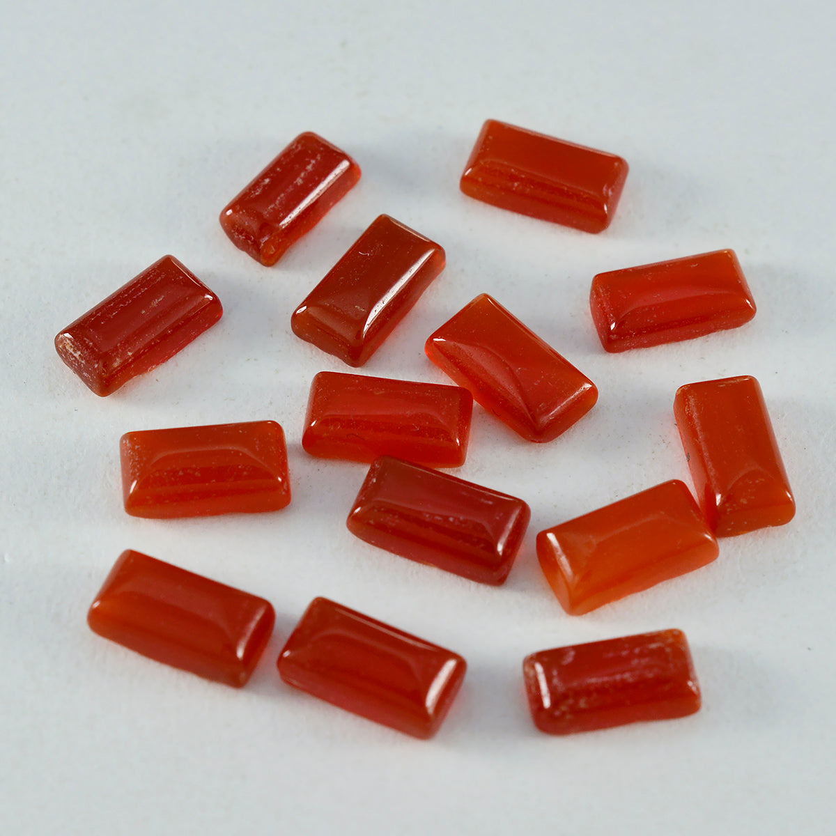 Red Onyx 1PC Small 5x10 MM Baguette Cabochon Red Brilliant semi Precious Loose Gemstones