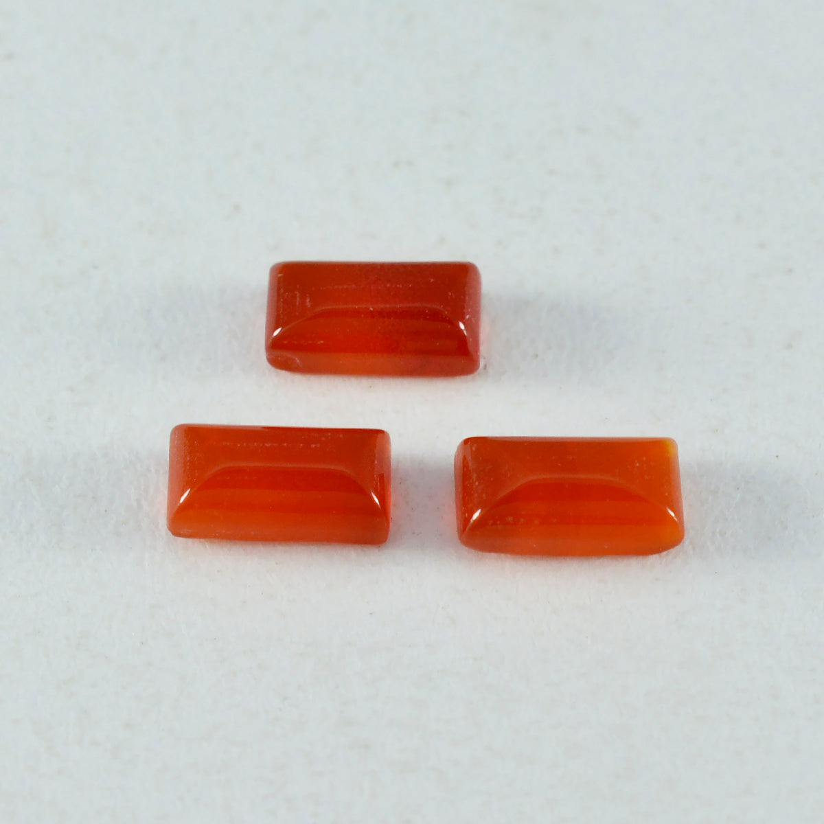 Roter Onyx, 1 Stück, groß, 8 x 16 mm, Baguette-Cabochon, rot, prächtige Halbedelsteine