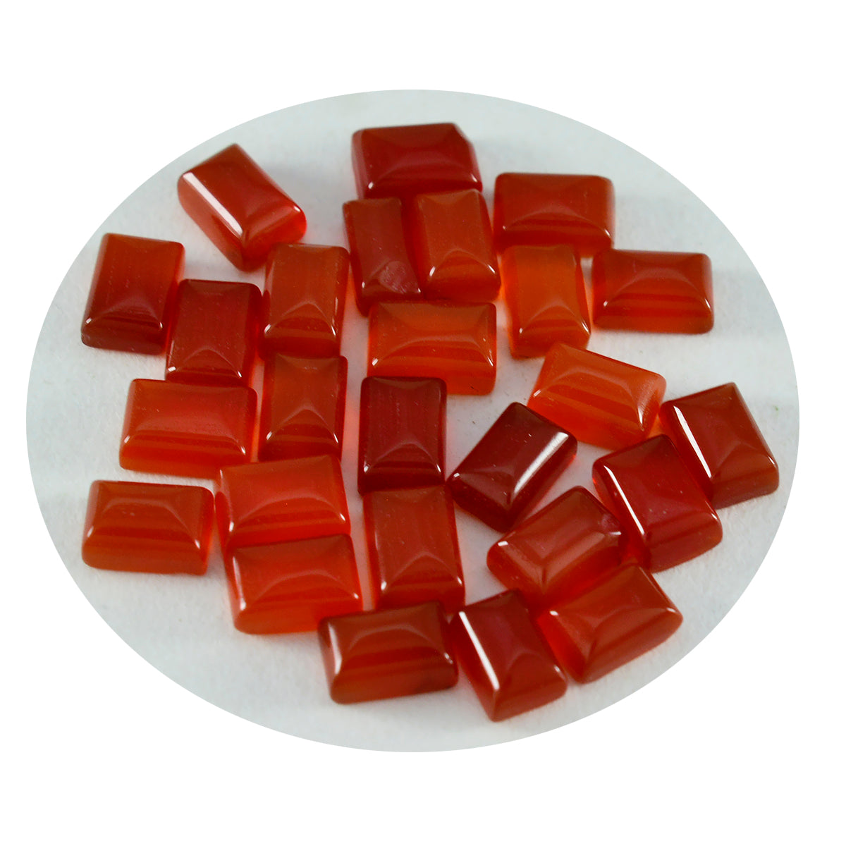 Red Onyx 1PC Tiny 5x7 MM Emerald Cabochon Red Splendid semi Precious Semi Precious Gemstone Immagine principale del prodotto