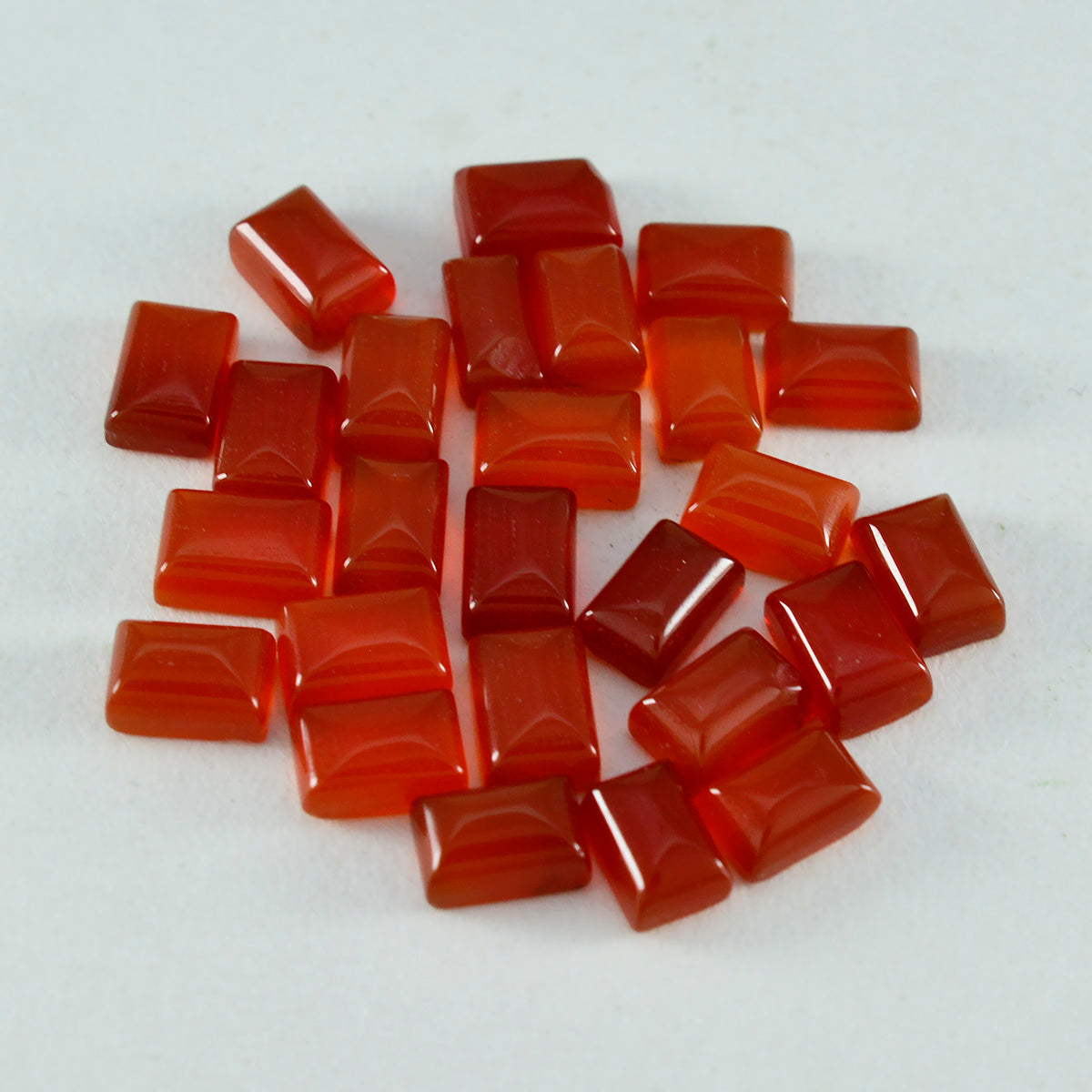 Red Onyx 1PC Small 6x8 MM Emerald Cabochon Red Luster semi Precious Precious Gemstone