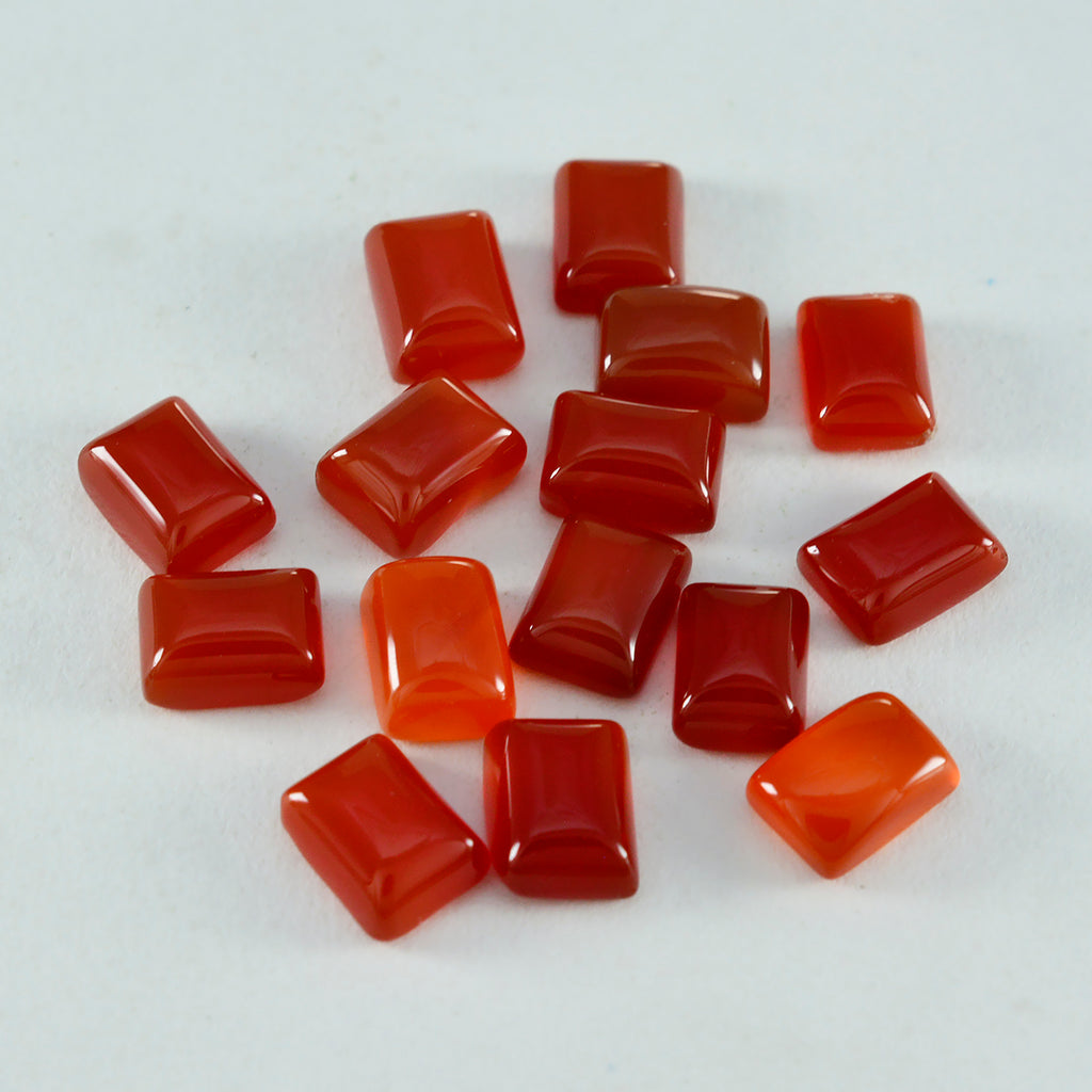 Red Onyx 1PC Small 6x9 MM Emerald Cabochon Red Lustrous semi Precious Gems