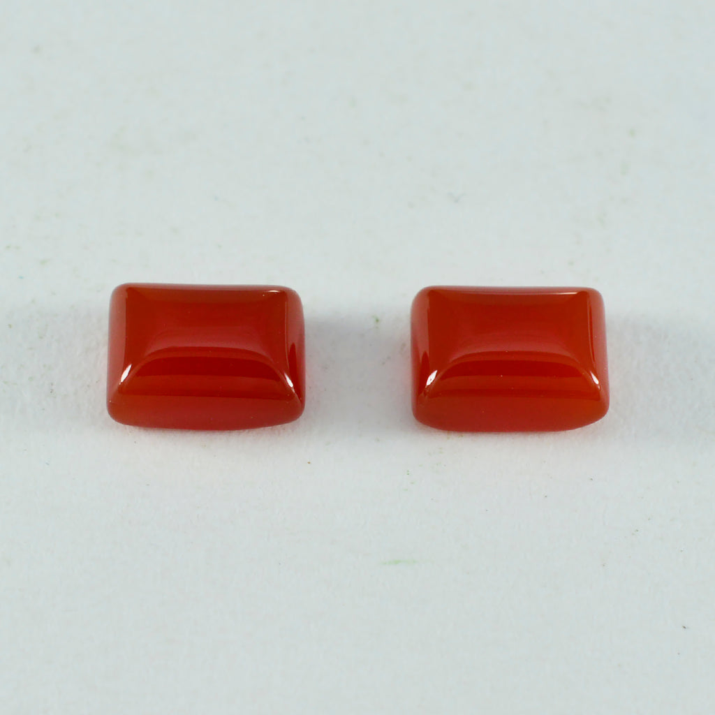 Red Onyx 1PC Small 6x9 MM Emerald Cabochon Red Lustrous semi Precious Gems
