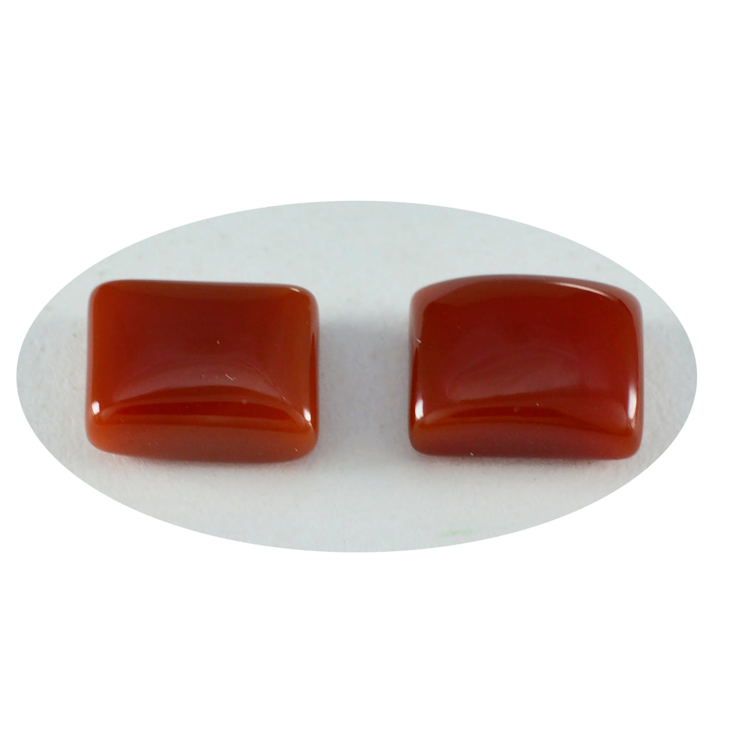 Red Onyx 1PC Large 9x11 MM Emerald Cabochon Red Natural semi Precious Semi Precious Gemstone